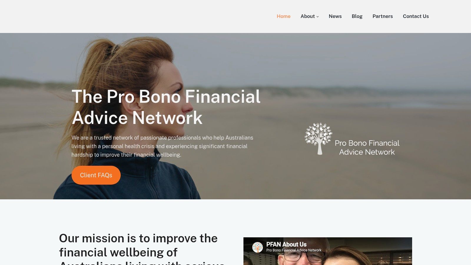 Pro Bono Financial Advice Network (PFAN) – WA access