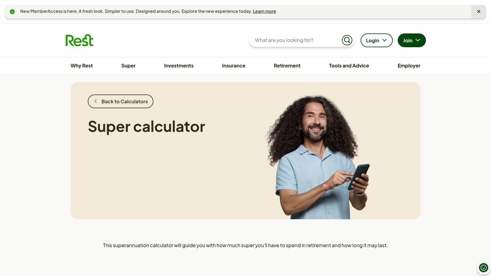 Rest Super – Superannuation & Retirement Calculator